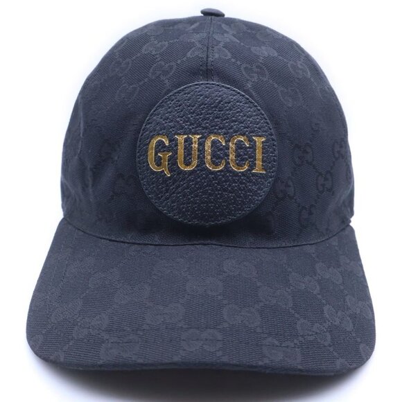 Gucci GG Canvas Logo Baseball Cap Hat Black main image 5